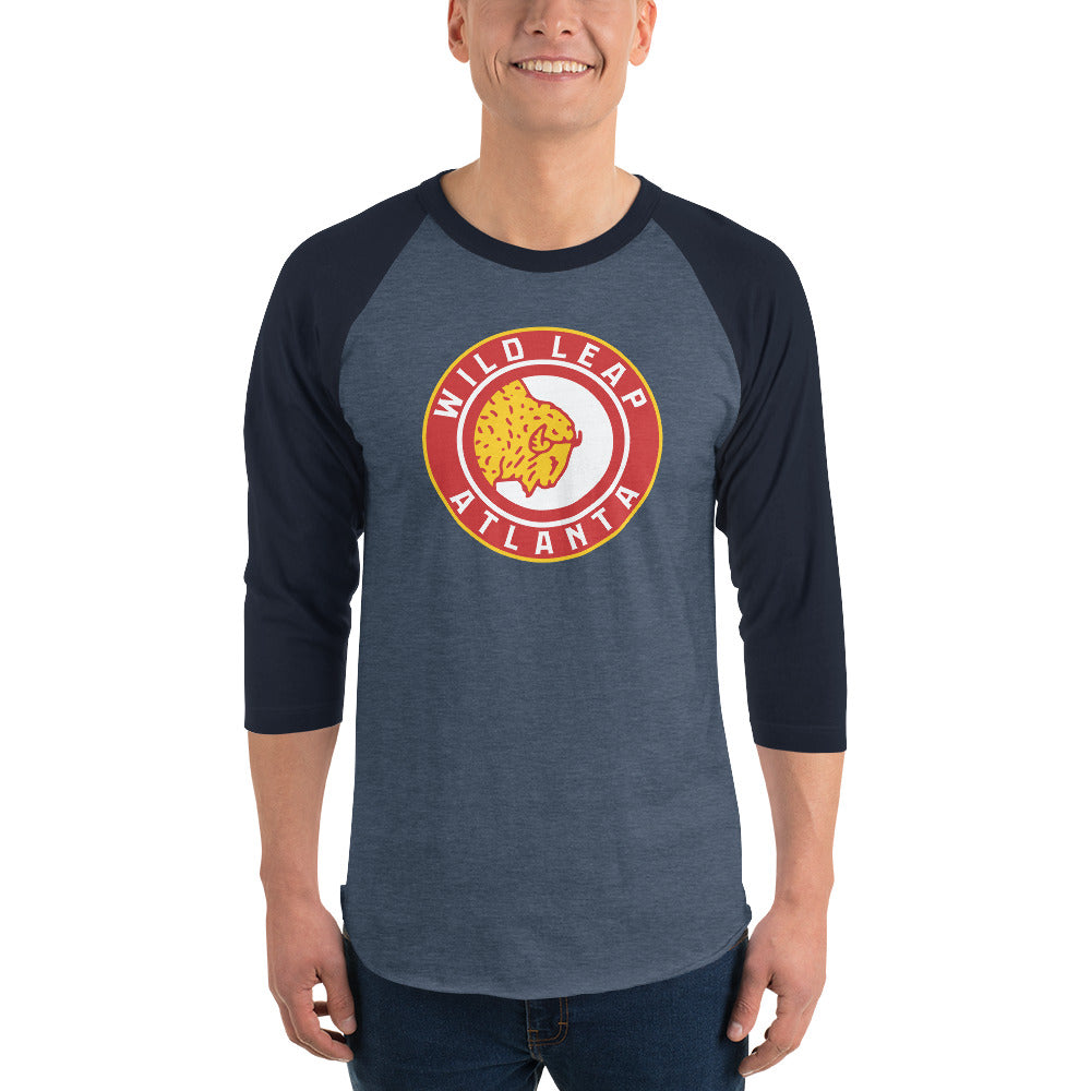 Wild Leap Atlanta Basketball 3/4 Sleeve Raglan Shirt Wild Leap Atlanta Basketball 3/4 Sleeve Raglan Shirt