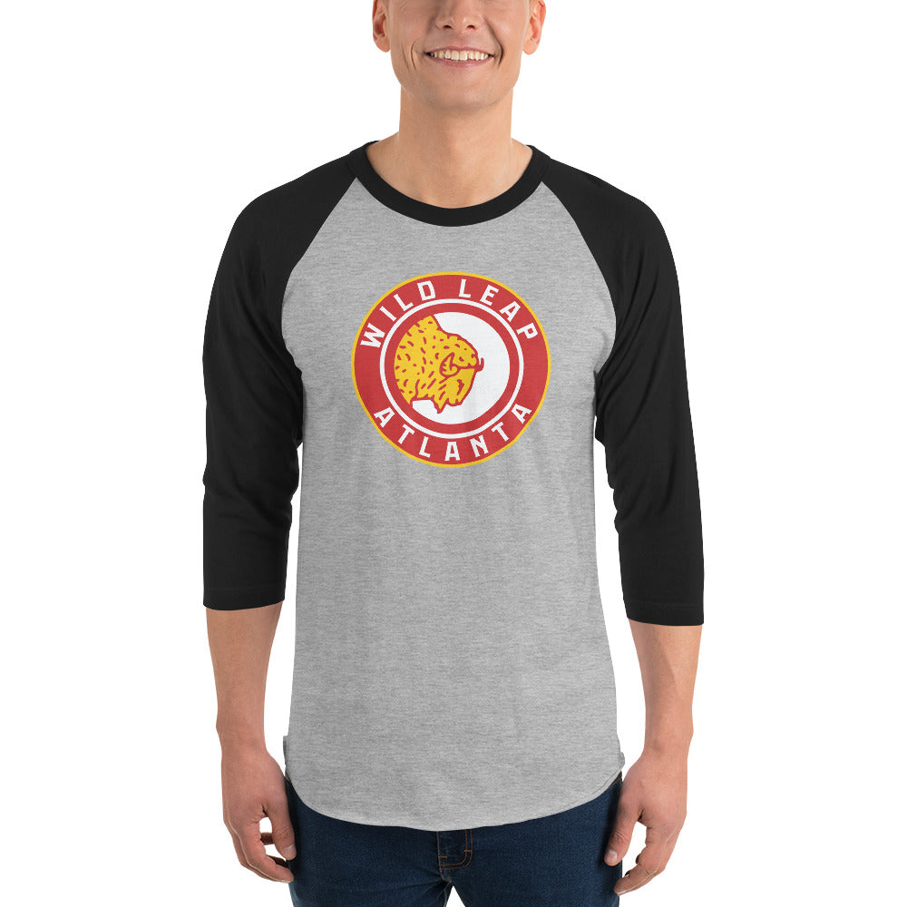 Wild Leap Atlanta Basketball 3/4 Sleeve Raglan Shirt Wild Leap Atlanta Basketball 3/4 Sleeve Raglan Shirt