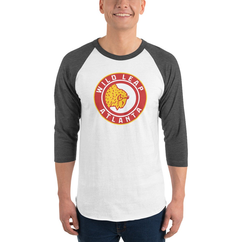 Wild Leap Atlanta Basketball 3/4 Sleeve Raglan Shirt Wild Leap Atlanta Basketball 3/4 Sleeve Raglan Shirt