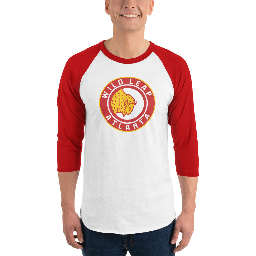 Wild Leap Atlanta Basketball 3/4 Sleeve Raglan Shirt Wild Leap Atlanta Basketball 3/4 Sleeve Raglan Shirt