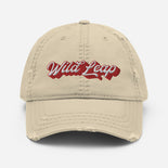 Retro Script Distressed Hat  Retro Script Distressed Hat