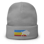 Retro Stripes Embroidered Beanie Retro Stripes Embroidered Beanie