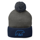 Pom-Pom Beanie - Wild Leap Vodka Bear Pom-Pom Beanie - Wild Leap Vodka Bear
