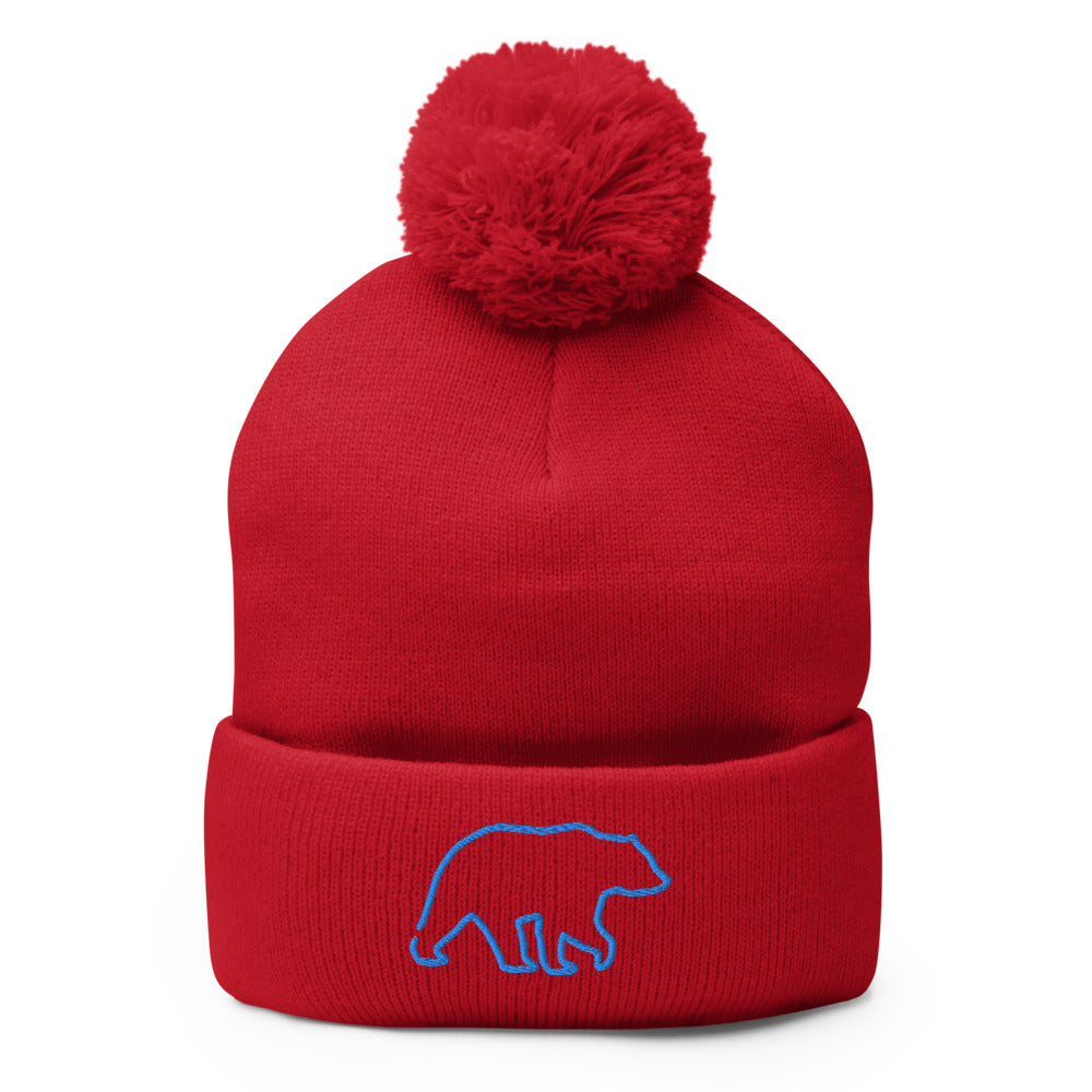 Pom-Pom Beanie - Wild Leap Vodka Bear Pom-Pom Beanie - Wild Leap Vodka Bear