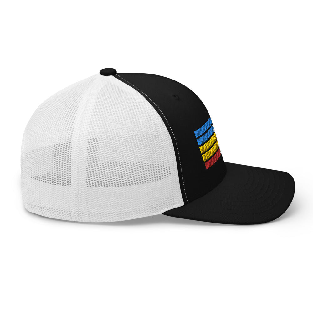 Retro Stripes Trucker Hat  Retro Stripes Trucker Hat