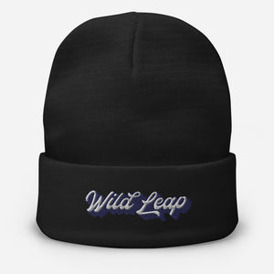 Embroidered Beanie - Wild Leap Retro Script