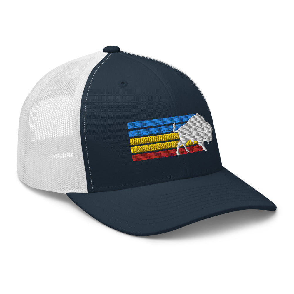 Retro Stripes Leap Hat Wild Trucker –