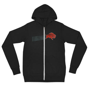 Flying Buffalo Zip Hoodie